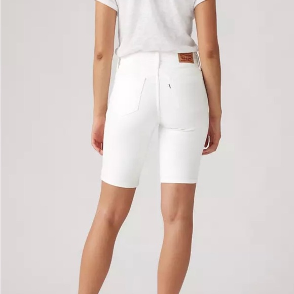 nwt levis shaping bermuda Women's White Denim Shorts 30 - Picture 4 of 7